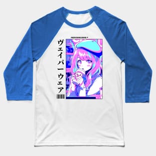 Vaporwave Aesthetic Anime Manga Girl Japanese Streetwear Baseball T-Shirt